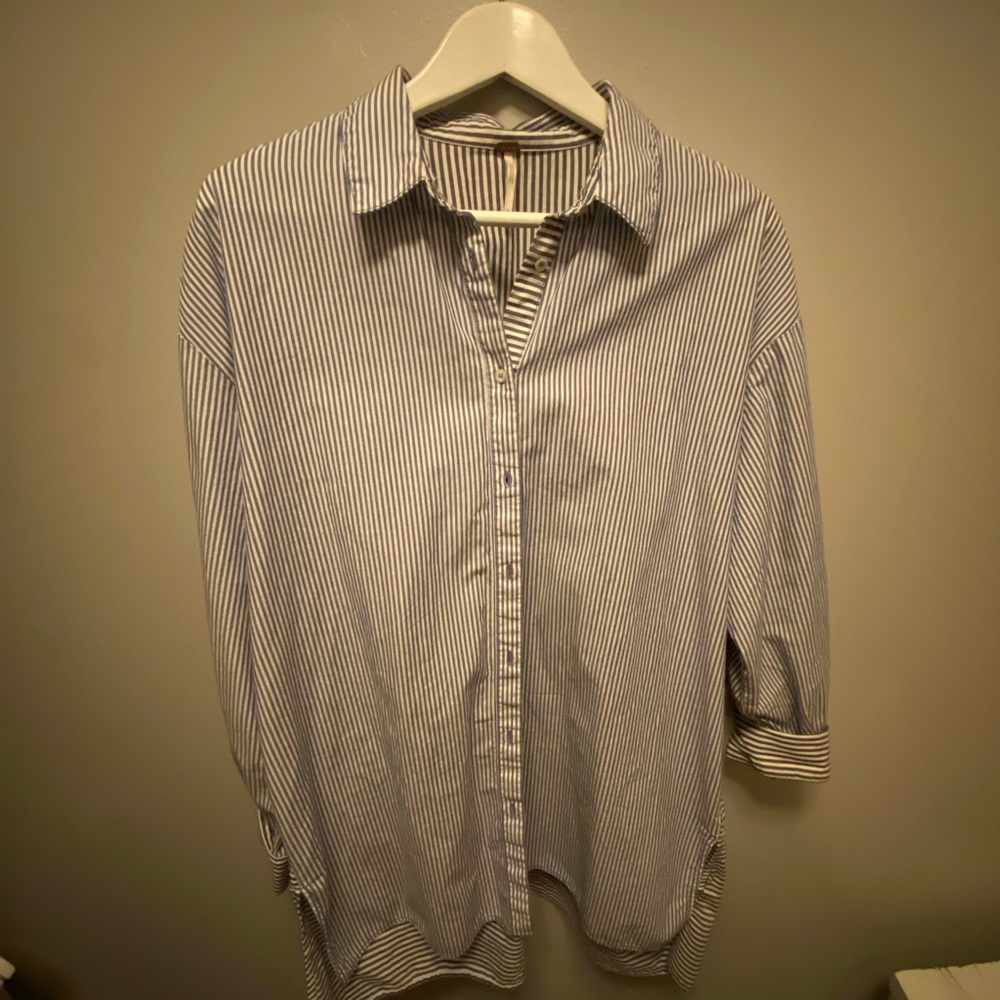 Free People oversized button down top size M